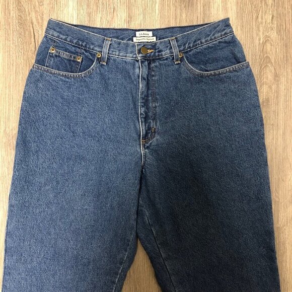 L.L. Bean Flannel Lined Jeans Original/Relaxed Fit Women's Size 14 Plaid Lining - Picture 6 of 13